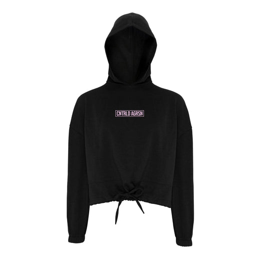 Lifestyle Womens Oversize Cropped Hoodie - Black