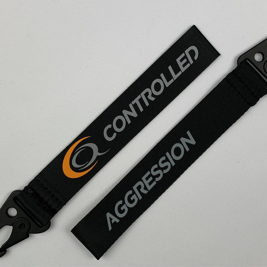 Key/ Bag Tag: Orange and Grey